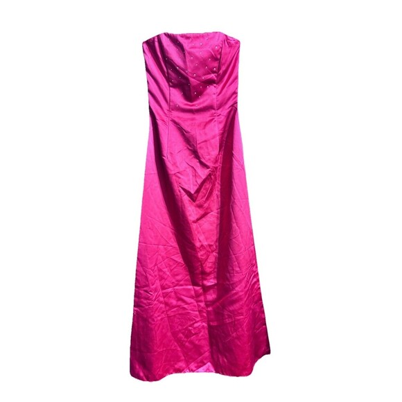 Jessica McClintock for Gunne Sax Red Satin Dress Sz 3 Prom Romantic Homecoming - Picture 1 of 9